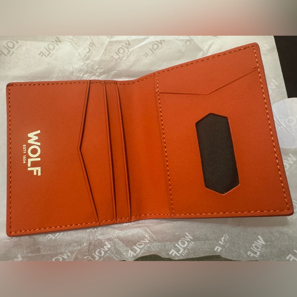 WOLF Men's Vibrant Orange Card Holder